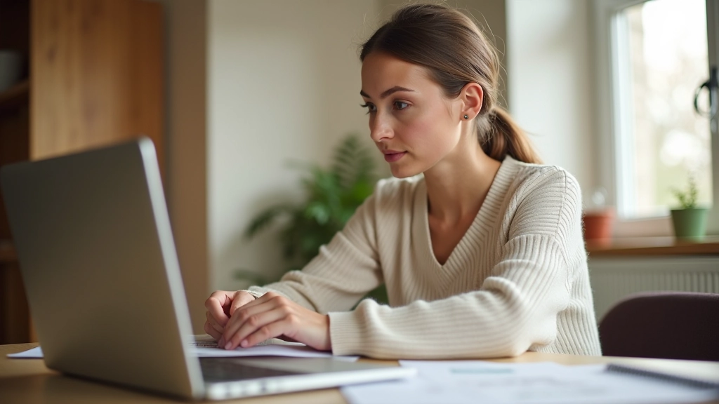 Mladá osoba s laptopem a notebookem planuje své budoucí úspory